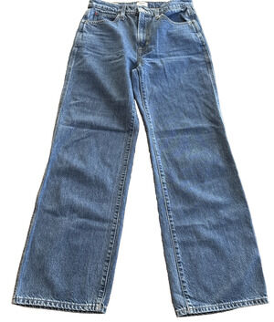 Aritzia Sunday Best Zinger Jeans High Rise Streight Leg Medium Blue 6